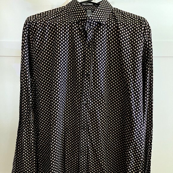 EUC Express Button Shirt Long Sleeve polka dot (M) - Picture 1 of 4